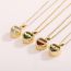 Fashion May Green Necklace (gold) Gold-plated Copper And Diamond Love Letter Necklace