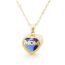 Fashion March Aqua Blue Necklace (gold) Gold-plated Copper And Diamond Love Letter Necklace