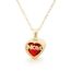 Fashion October Pink Necklace (gold) Gold-plated Copper And Diamond Love Letter Necklace