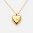 Fashion October Gold-plated Copper And Diamond Heart Openable Necklace