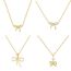 Fashion Bow Necklace 3 Gold Plated Copper Bow Pearl Necklace With Diamonds