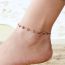 Fashion Blue And White Alloy Geometric Eyes Anklet