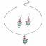 Fashion Suit Alloy Geometric Blue Pine Necklace And Earrings Set