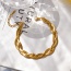 Fashion Gold Titanium Steel Multilayer Snake Bone Chain Bead Bracelet