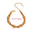 Fashion Gold Titanium Steel Multilayer Snake Bone Chain Bead Bracelet