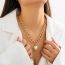 Fashion 5# Metal Geometric Pearl Necklace