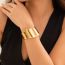 Fashion Gold Alloy Geometric Irregular Wide Edge Bracelet
