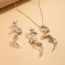 Fashion White K Suit Alloy Geometric Twisted Necklace And Earrings Set