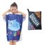 Fashion Evil Shark Polyester Printed Children's Bath Towel