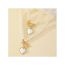 Fashion Pearl Sun Pendant (set) Pearl Beaded Metal Diamond Plate Necklace Bracelet Set