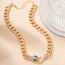 Fashion Gold Alloy Diamond Snake Necklace