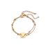 Fashion Gold Stainless Steel Love Bracelet Set