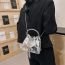 Fashion Black Pu Drawstring Large Capacity Crossbody Bag