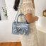 Fashion Blue Pu Bow Large Capacity Crossbody Bag