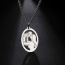 Fashion White Stainless Steel Hollow Mother Necklace