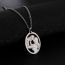 Fashion White Stainless Steel Hollow Mother Necklace