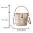Fashion Khaki Pu Plaid Lock Large Capacity Crossbody Bag
