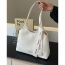 Fashion White With Coffee Pu Large Capacity Shoulder Bag