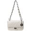 Fashion Off White Pu Diamond Flap Crossbody Bag