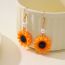 Fashion Necklace Earrings Set Resin Sunflower Necklace And Earrings Set