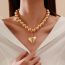 Fashion 2# Metal Geometric Beaded Necklace