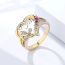 Fashion Ring No. 5 Alloy Diamond Letter Butterfly Love Ring