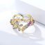 Fashion Ring No. 5 Alloy Diamond Letter Butterfly Love Ring
