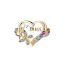Fashion Ring Number 9 Alloy Diamond Letter Butterfly Love Ring