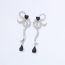Fashion Suit Alloy Pearl Beads Diamond Bow Earrings Necklace Set
