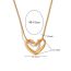 Fashion Thin Snake Chain Simple Heart Pendant Necklace-gold Stainless Steel Gold Plated Love Necklace