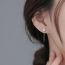 Fashion Sparkling Diamond Flower Earrings - White Gold Copper Diamond Flower Earrings