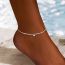 Fashion Silver Silver Double Chain Five-pointed Star Anklet