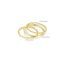 Fashion Set Of 3 - Gold Silver Diamond Geometric Bracelet Set