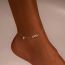 Fashion Silver Silver And Diamond Symbol Anklet