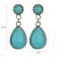 Fashion 29# Alloy Geometric Turquoise Tassel Earrings