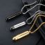 Fashion Gold With Chain (chain Not Included) Stainless Steel Bullet Men's Necklace