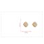 Fashion Metal Geometric Square Pearl Earrings (thick Real Gold To Preserve Color) Metal Geometric Square Pearl Stud Earrings