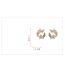 Fashion Butterfly Flower Earrings (thick Real Gold Plating) Copper Inlaid Zirconium Butterfly Flower Stud Earrings
