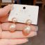Fashion Champagne Color Pearl Earrings (thick Real Gold To Preserve Color) Large And Small Pearl Earrings