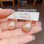 Fashion Champagne Color Pearl Earrings (thick Real Gold To Preserve Color) Large And Small Pearl Earrings