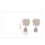 Fashion White Flower Water Drop Zircon Earrings (thick Real Gold To Preserve Color) Copper Inlaid Water Drop Zirconium Flower Earrings