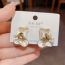 Fashion Gold Metal Petal Earrings