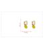 Fashion Drop-glazed Two-piece Love Earrings (thickened Real Gold To Preserve Color) Copper Drop Glaze Love Earrings Earrings