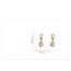 Fashion Zircon Purple Pearl Earrings (thick Real Gold To Preserve Color) Copper Diamond Pearl Earrings