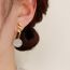 Fashion Zircon Spiral Champagne Pearl Earrings (thick Real Gold To Preserve Color) Copper Inlaid Zirconium Spiral Pearl Earrings