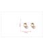 Fashion Gold Copper Inlaid Zirconium Pearl Geometric Stud Earrings