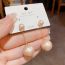 Fashion A Two-wear Pearl Earring (thick Real Gold Color-preserving) Large And Small Pearl Earrings