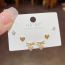 Fashion Silver Copper Inlaid Zirconium Heart Bow Earring Set
