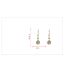Fashion Gold Copper Set With Diamonds And Sapphire Beads Earrings