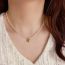 Fashion Gold Pearl Beaded Diamond Love Necklace